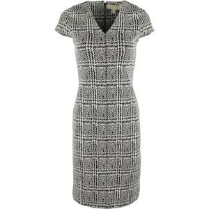 Michael Michael Kors Women's Sz. S Black/White Plaid Jacquard Shift Dress